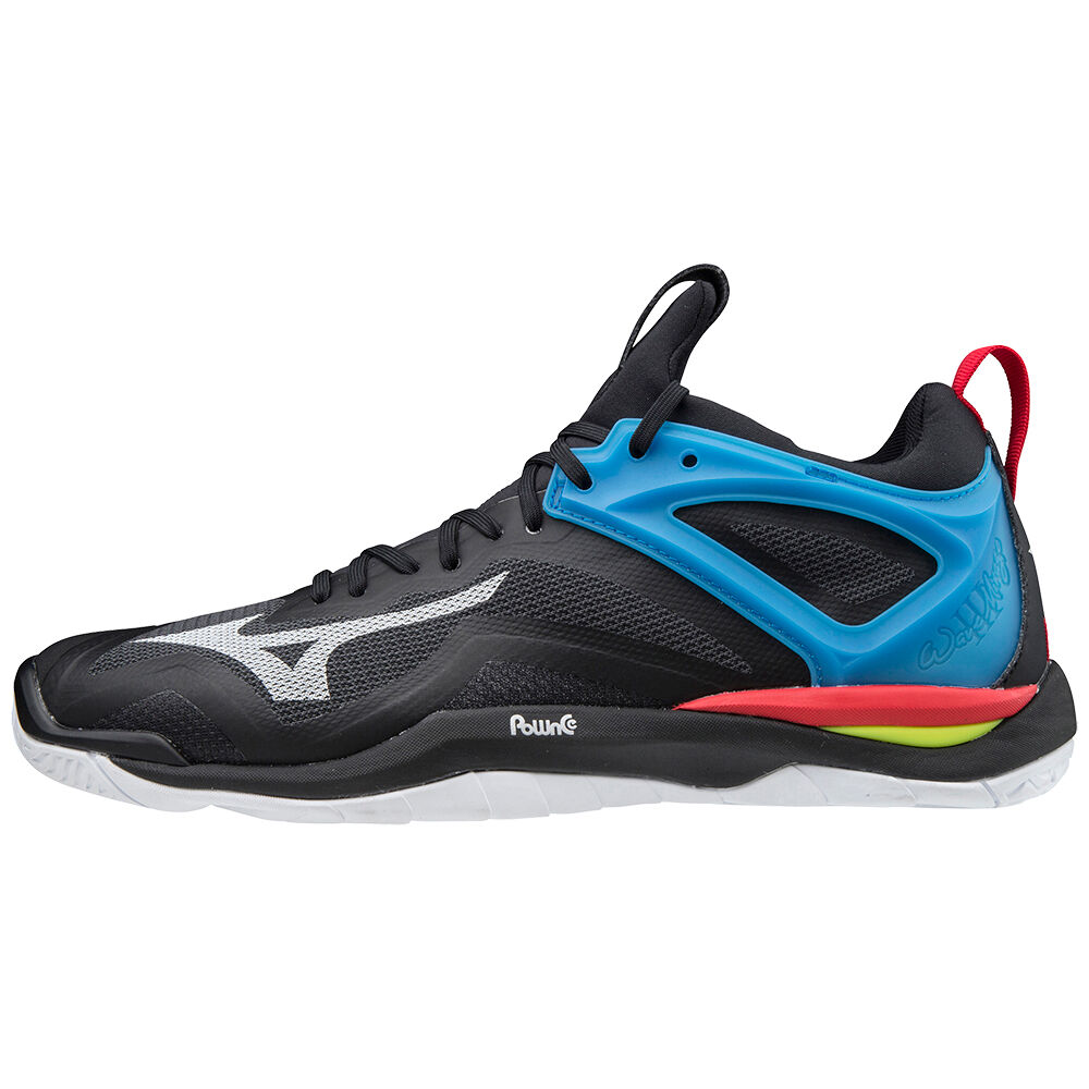 Panske Hadzanarske Tenisky Mizuno Wave Mirage 3 Čierne/Biele/Modre Vypredaj GHXB42751